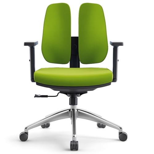 Gaming Stuhl Ergonomischer Gaming Sessel Schreibtischstuhl mit Stoffoberfläche, Gebogene und Dreidimensionale Doppelrückenlehnen, Reduziert die Belastung der Lendenwirbelsäule(Green) von Generic