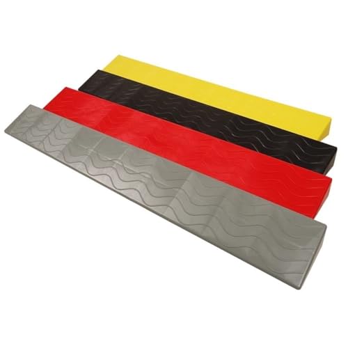 Garagenrampe Türschwellenrampe, Rutschfeste Geneigte Einfahrtsrampe, Höhe 1–10,5 Cm, Tragfähigkeit Für Rollstuhl Und Scooter(Yellow,100 * 10 * 4CM) von Generic