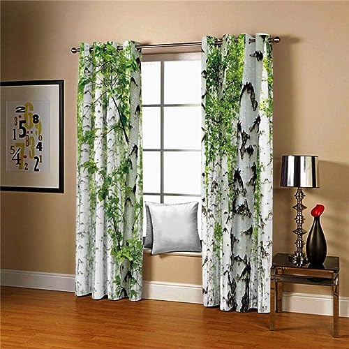 Gardinen Curtain Weiße Birke Fürs Kinderzimmer 175cm lang 140cm Breite 2Er Set Vorhang Blickdicht Schal 3D Gardine Blickdichte Mit Ösen Printing Shading Vorhänge Gardinen Curtain Weiße Birke Fürs Kinderzimmer 175cm lang 140cm Breite 2Er Set Vorhang Blickdicht Schal 3D Gardine Blickdichte Mit Ösen Printing Shading Vorhänge von Generic
