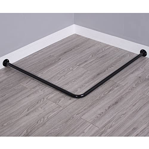 Gardinenstange Für Ankleidezimmer Im Bekleidungsgeschäft - L-Förmiges Eckregal Für Umkleidekabinen - Duschvorhangstange (Farbe: Schwarz, Größe: 70 X 90 cm Gardinenstange Für Ankleidezimmer Im Bekleidungsgeschäft - L-Förmiges Eckregal Für Umkleidekabinen - Duschvorhangstange (Farbe: Schwarz, Größe: 70 X 90 cm von Generic