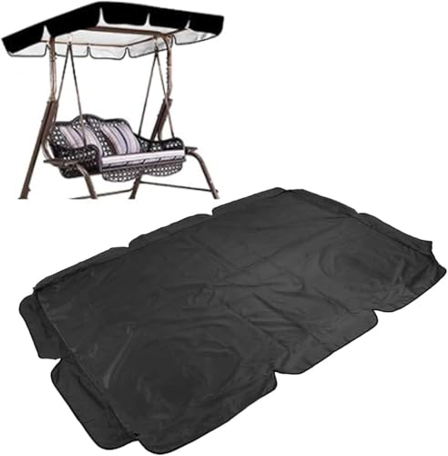 Garten 2 3-sitzer Schaukelsitz Stuhl Ersatz Baldachin Dachabdeckung Wasserdicht Uv-beständiges Außenschwingdach Ersatz-Sonnenschutz, Black, 190x132x15cm Garten 2 3-sitzer Schaukelsitz Stuhl Ersatz Baldachin Dachabdeckung Wasserdicht Uv-beständiges Außenschwingdach Ersatz-Sonnenschutz, Black, 190x132x15cm von Generic