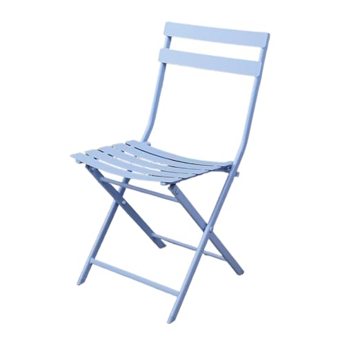 Garten Klappstuhl 2er-Set, Leichte Balkonstühle Klappbar, Ergonomisches Design, Stilvolles Erscheinungsbild für Zuhause, Camping im Freien, Balkon, Garten, Taverne(Blue) von Generic