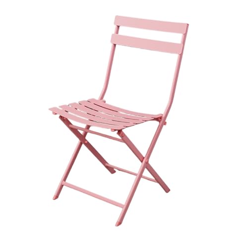Garten Klappstuhl 2er-Set, Leichte Balkonstühle Klappbar, Ergonomisches Design, Stilvolles Erscheinungsbild für Zuhause, Camping im Freien, Balkon, Garten, Taverne(Pink) von Generic