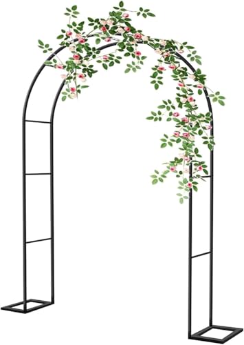 Garten Metall Laube Zum Klettern Rose Große Hochzeit Bogen Breite 9,8 Fuß 5,2 Fuß 6,6 Fuß Pergola Torbogen Pflanzen Unterstützung Party Dekoration, Black,Rose, 180cm x 220cm Garten Metall Laube Zum Klettern Rose Große Hochzeit Bogen Breite 9,8 Fuß 5,2 Fuß 6,6 Fuß Pergola Torbogen Pflanzen Unterstützung Party Dekoration, Black,Rose, 180cm x 220cm von Generic