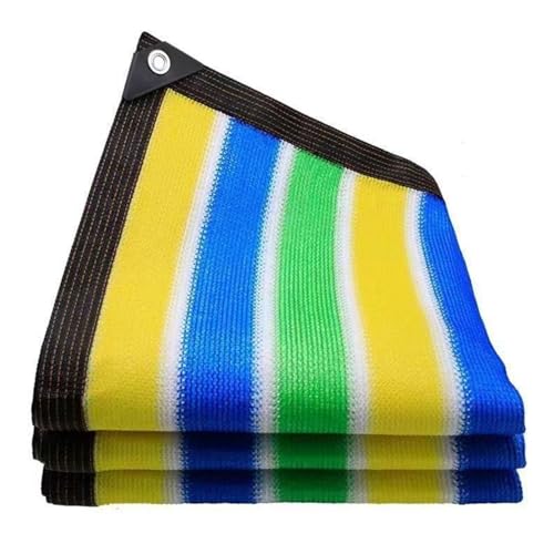 Garten Schattennetz Sonnenschutznetz mit ösen, Schattierungsnetz für Gewächshaus Sonnennetz für Pergola, Hühnerstall, Outdoor, Scheune oder Zwinger(Multi-Colored,4x7.0m) von Generic