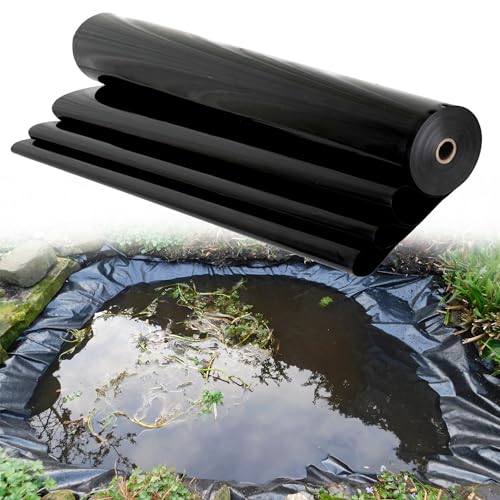 Garten Teichfolie Dichtungsfolie Flexibel für HDPE Brunnen Fischteiche Folie Große Schwimmteich Folie UV & Reißfest Teichmembran Teichplane für Gartenteich Aquagart Hochbeet(Größe:5x5M) von Generic