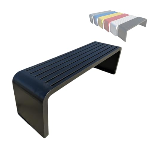 Gartenbank, Wetterfest Sitzbank Modern Lattenbank Keine Rückenlehne 2-3Personen-Terrassenbank, Einfaches Und Modernes Design, Sowohl Für Den Außen- Als Auch Für Den Innenbereich Geeignet(Color:Black,S von Generic