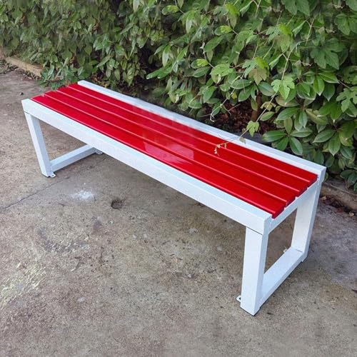 Gartenbank Metall Wetterfest Sitzbank für 2-3 Sitzer, Gartenmöbel bis 400kg belastbar, für Garten, Balkon, Terrasse, Außenbereich+(Color:Q) von Generic