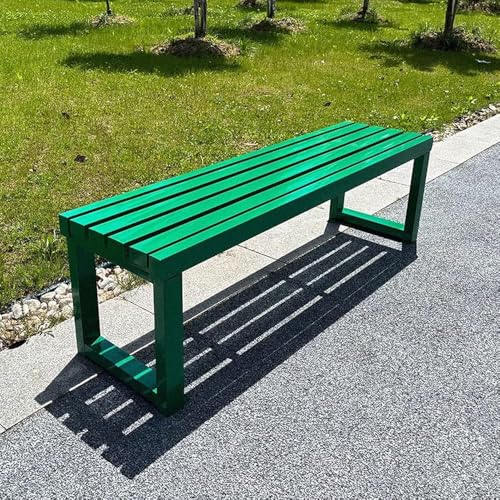 Gartenbank Metall Wetterfest Sitzbank für 2-3 Sitzer, Gartenmöbel bis 400kg belastbar, für Garten, Balkon, Terrasse, Außenbereich 150 * 40 * 45cm+(Color:L) von Generic
