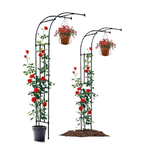 Gartenbogen Rankhilfe Ständer für Rosenranken Metallpavillon halbe Seite Gartenlaube Outdoor Torbogen 61-299,7 cm für Kletterpflanzen Gartenbogen Rankhilfe Ständer für Rosenranken Metallpavillon halbe Seite Gartenlaube Outdoor Torbogen 61-299,7 cm für Kletterpflanzen von Generic