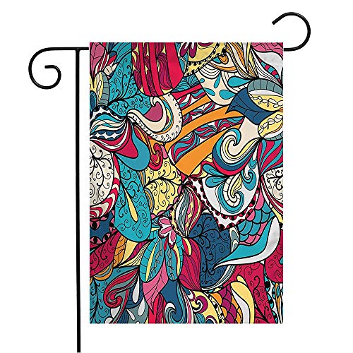 Gartenfahne Fell Handgefertigte Wilde Abstrakte Handgezeichnete Textur Mit Farbe Kann Verwendet Werden Für Verblassen Beständig Gartenflaggen, Für Partys, Drinnen Und Draußen, 30x45cm von Generic