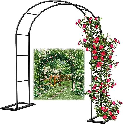Gartenlaube Bogen Stahlrahmen Wetterbeständiger Metallbogen Für Kletterpflanzen, Freistehendes Gitter Pergola 1,2 M 1,4 M 1,8 M 2,4 M 3 M 3 M 3,5 M Breiter Gartenbogen, Black, W3.5M*H2.2M Gartenlaube Bogen Stahlrahmen Wetterbeständiger Metallbogen Für Kletterpflanzen, Freistehendes Gitter Pergola 1,2 M 1,4 M 1,8 M 2,4 M 3 M 3 M 3,5 M Breiter Gartenbogen, Black, W3.5M*H2.2M von Generic