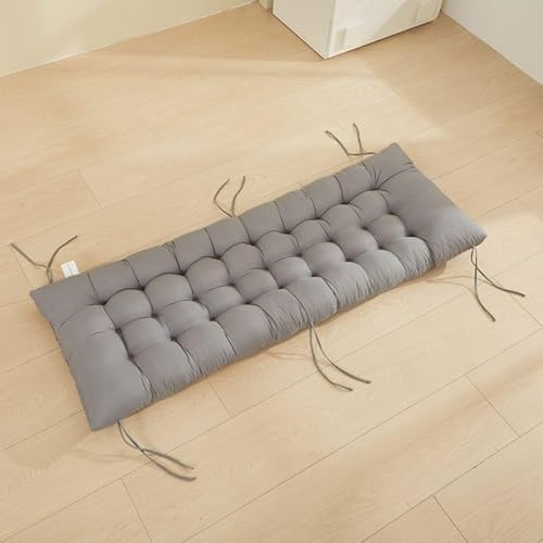 Gartenliege Auflage, Auflage für Sonnenliege, Liegestuhlauflagen mit Band(Silver Gray,65.75x21.65 in) von Generic