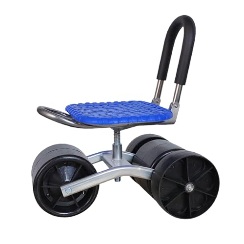 Gartenrollhocker - Gartenwagen Rollhocker Arbeitsstuhl für Gartenarbeit | Rollender Gartenarbeitsstuhl mit Rädern, faltbarer Gartenstuhl mit Höhenverstellung, für den Außenbereich 46x32x23cm von Generic
