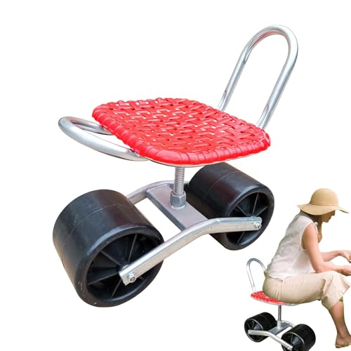 Gartensitz mit Rollen - Höhenverstellbarer Drehstuhl | Gartenroller mit leichtgängigen Rädern, Lenkgriff, robuster Gartenwagen zum Bepflanzen u Gartensitz mit Rollen - Höhenverstellbarer Drehstuhl | Gartenroller mit leichtgängigen Rädern, Lenkgriff, robuster Gartenwagen zum Bepflanzen u von Generic