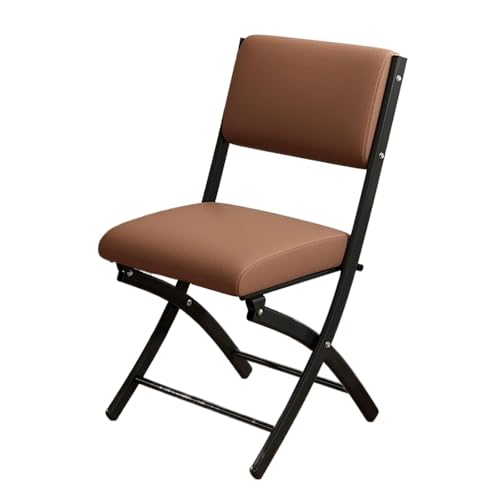 Gartenstuhl Klappbar, Bequeme Faltstuhl für den Innenbereich, Weich und Bequem, Moderner Stil, Büro, Arbeitszimmer, Konferenz, Balkon(Brown) von Generic