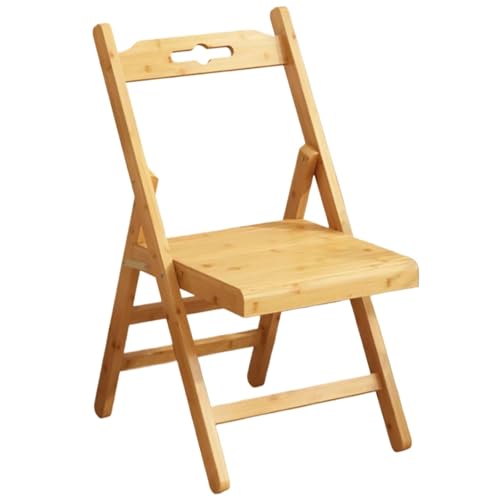 Gartenstuhl Klappbar mit Bequemer Rückenlehne, Balkonstuhl, Bequeme Sitzhöhe, Stabile Tragfähigkeit, Geeignet für Wohnzimmer, Balkon, Innenhof(Natural) von Generic