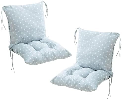 Gartenstuhlkissen 2er-Set Mit Rückenstütze Kissen Mit Hoher Rückenlehne Für Den Innen- Und Außenbereich, Blue 5, 40 x 80 x 7cm Gartenstuhlkissen 2er-Set Mit Rückenstütze Kissen Mit Hoher Rückenlehne Für Den Innen- Und Außenbereich, Blue 5, 40 x 80 x 7cm von Generic