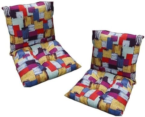 Gartenstuhlkissen 2er-Set Mit Rückenstütze Kissen Mit Hoher Rückenlehne Für Den Innen- Und Außenbereich, Purple, 40 x 80 x 7cm von Generic
