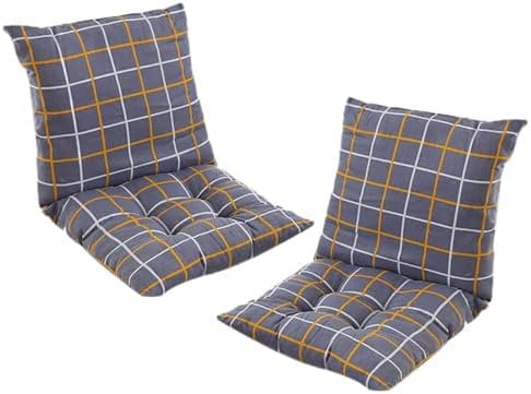 Gartenstuhlkissen 2er-Set Mit Rückenstütze Kissen Mit Hoher Rückenlehne Für Den Innen- Und Außenbereich, Square, 40 x 80 x 7cm von Generic