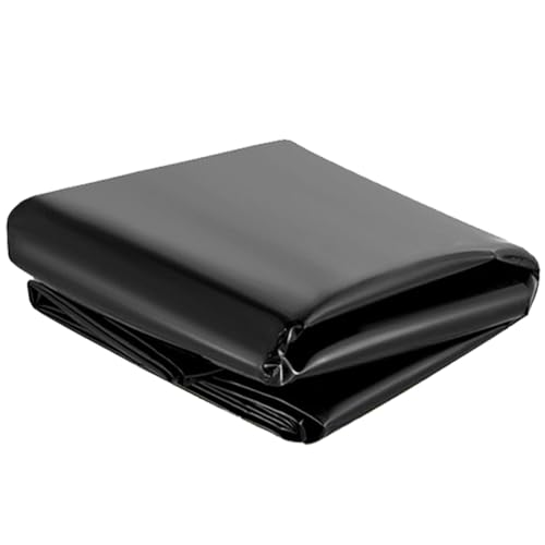 Gartenteich Folie Schwarz Teichfolie für Fischteiche Wassergarten Wasserdicht Teichmembran 1×8m 2×15m 5×10m 10×10m 10×15m Faltbare Dichtungsfolie Wasserfall Pool Baufolie(1x1M) von Generic