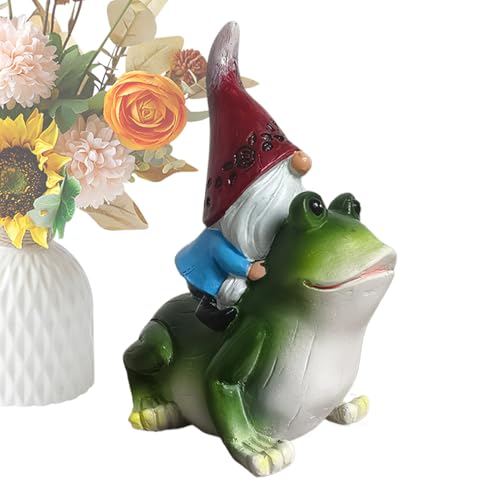 Gartenzwergfigur | Dekofigur aus Zwergenharz auf Kröte – Miniatur-Skulptur ohne Gesicht für Garten, Wohnzimmer, Terrasse, Schlafzimmer oder Büro Gartenzwergfigur | Dekofigur aus Zwergenharz auf Kröte – Miniatur-Skulptur ohne Gesicht für Garten, Wohnzimmer, Terrasse, Schlafzimmer oder Büro von Generic