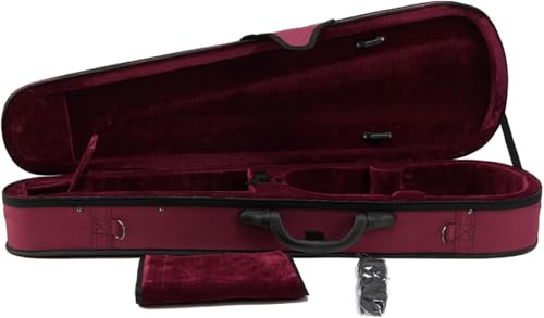 Geigenkoffer In Voller Größe Professionelle Robuste Geigentaschen Contour Kompakte Leichte Musikinstrumentenkoffer, Red, 45751 von Generic