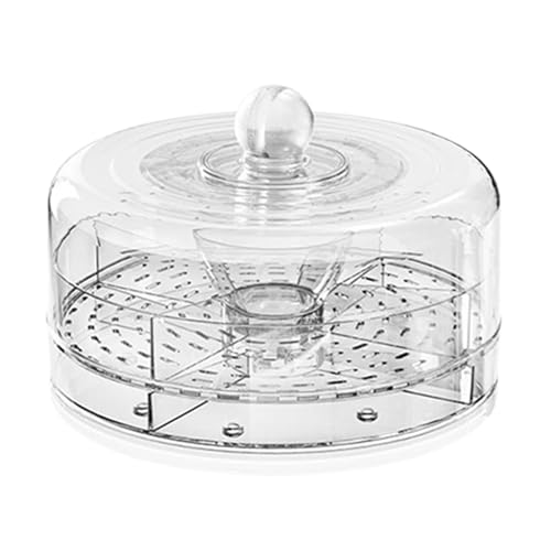 Gekühltes Serviertablett mit Deckel, geteilte Obstplatte, Gemüse-Snack-Servierschale, Dessertplatte für Picknick, Geburtstag Gekühltes Serviertablett mit Deckel, geteilte Obstplatte, Gemüse-Snack-Servierschale, Dessertplatte für Picknick, Geburtstag von Generic