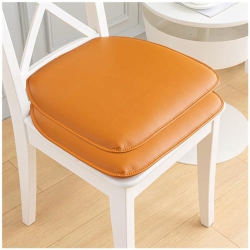 Gelb,Set of 2, Stuhlkissen Für Esszimmerstühle, 43 X 40 cm Leder Hufeisen Stuhl Kissen Durable Soft Sitzkissen, rutschfeste Küche Stuhl Pad Mit Krawatten Mit Maschine Waschbar Abdeckung Gelb,Set of 2, Stuhlkissen Für Esszimmerstühle, 43 X 40 cm Leder Hufeisen Stuhl Kissen Durable Soft Sitzkissen, rutschfeste Küche Stuhl Pad Mit Krawatten Mit Maschine Waschbar Abdeckung von Generic