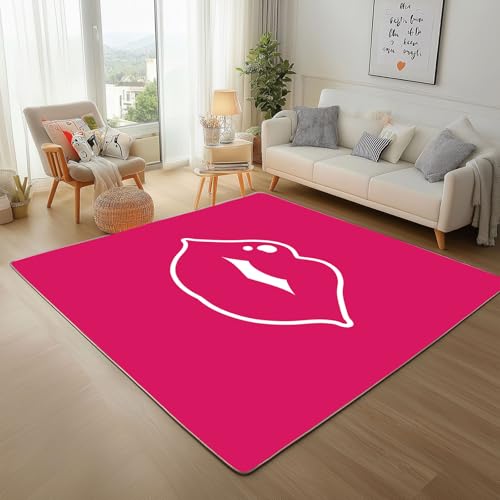 Gemalte Geometrie Linien Teppich Läufer 60x110cm – Rote Lippen Kurzflor Waschbar Teppich, Pflegeleicht, Extra Weich – Für Flur, Küche, Schlafzimmer Teppiche Gemalte Geometrie Linien Teppich Läufer 60x110cm – Rote Lippen Kurzflor Waschbar Teppich, Pflegeleicht, Extra Weich – Für Flur, Küche, Schlafzimmer Teppiche von Generic