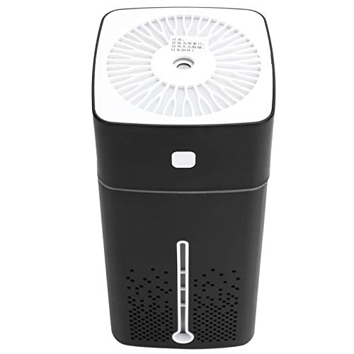 Generic 1000 Ml Tragbarer Cooler Nebelbefeuchter mit Automatischem Timing, Anti-Drogenschutz, Sichtbarer Kapazität, 3W-Strom, für Schlafzimmer, Studium oder Wohnzimmer. Luftdiffusorin (Schwarz) von Generic