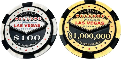 Generic 3D-Poker-Chip-Magnet (groß, 2 Stück, rund, Kunstharz) von Generic