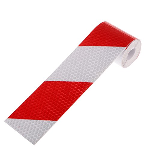 Generic 3Mx5cm Reflektierende Band Warnung Reflektor Streifen mit Pfeil - Rot & Weiß mit Twill Generic 3Mx5cm Reflektierende Band Warnung Reflektor Streifen mit Pfeil - Rot & Weiß mit Twill von MagiDeal