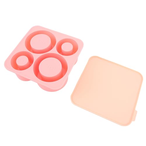 Generic 4pcs Easy Freisetzung Silikon -Eiswürfel -Tablett mit Deckel für 20 Unzen 30oz 40 Unzen Tasse Hohlzylinder Eiswürfelschalen für den Stangengebrauch (PINK) von Generic