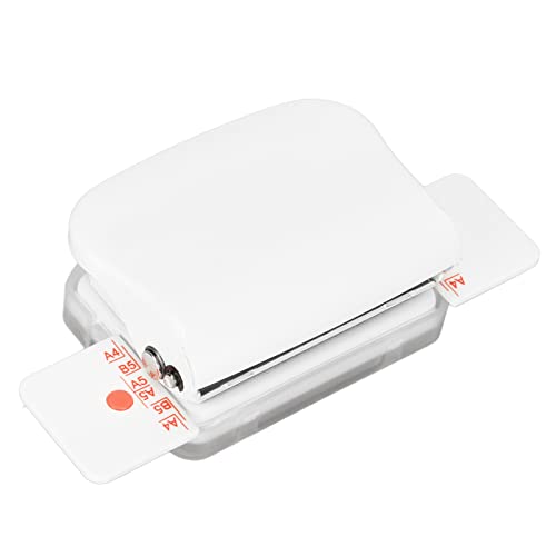 Generic 6 Lochpunch, Loch Puncher Manuelle Bindungsmaschinen Mehrzweck 6 Löcher Cinch Book Bindungsmaschine Loch Puncher mit 0,37 Zoll Lochabstand für Home Office Flipchart Innenseiten (WHITE) von Generic