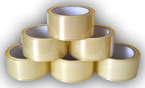 Generic 6 Rollen Paketband Klebeband Packband Klar 50 mm x 66 m von Generic