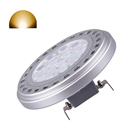 QLEE Led AR111 Reflektor Tract Glühbirne 15W G53 Basis 30 ° Strahl Weiches warmes Weiß 3000k SMD 15LED AC DC12V Downlight SpotLight 1500Lm Ersatz-Halogenglühlampe 75w 100W 120w von QLEE