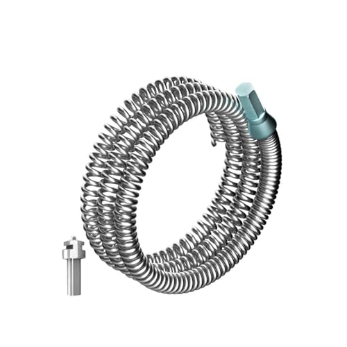 Generic Abflussspirale, Werkzeug zum Entstopfen von Waschbecken, Abflussspirale, Rohrverstopfungsentferner, Länge 5m Generic Abflussspirale, Werkzeug zum Entstopfen von Waschbecken, Abflussspirale, Rohrverstopfungsentferner, Länge 5m von HuadaXtai