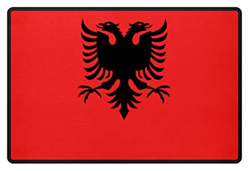 Generic Albanien Adler Flagge Fahne Nationalflagge Fußball - Schlichtes Und Witziges Design - Fußmatte von Generic