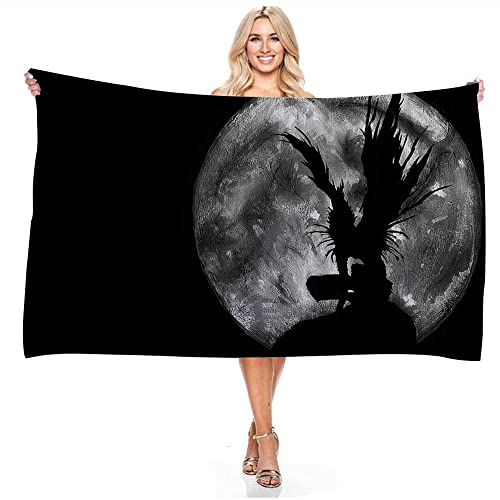 Anime Ryuk Mikrofaser-Strandtuch,saugfähiges,schnell trocknendes, ultraleichtes,Strandtuch Kinder Jungen,Note Handtuch Set (A02,100x200cm) von Generic