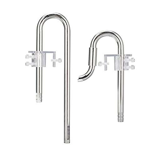 Aquarium Stainless Steel Skimmer Lily Pipes Flow and Drain with Spin Skimmer, Adjustable Rod for Aquarium Filter Hoses - 12 Inlet Outlet von STARTIST