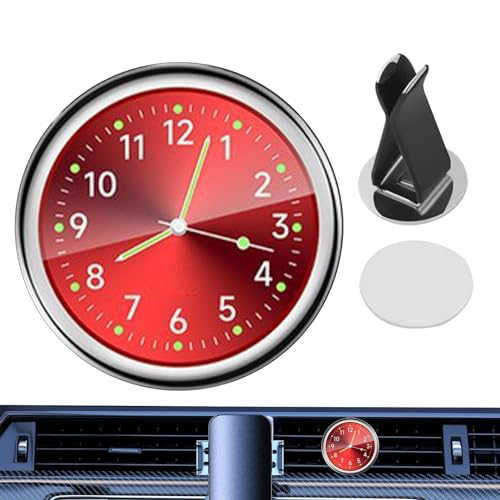 Generic Autouhr | Innenuhr für Autos | Tragbare Mini-Analog-Auto-Armaturenbrett-Zeitdekoration für SUVs, Autos, LKWs von Generic