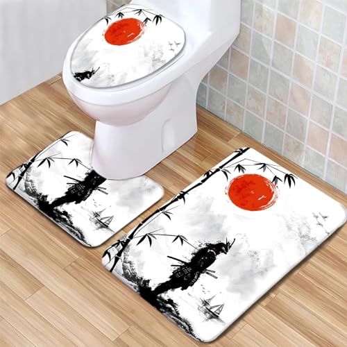 Generic Badteppich Set Samurai Badezimmerteppich Set 3 Teilig Weicher Mikrofaser Bad Teppiche WC Vorleger Waschbar rutschfeste Badvorleger Toilette Teppich Generic Badteppich Set Samurai Badezimmerteppich Set 3 Teilig Weicher Mikrofaser Bad Teppiche WC Vorleger Waschbar rutschfeste Badvorleger Toilette Teppich von Generic