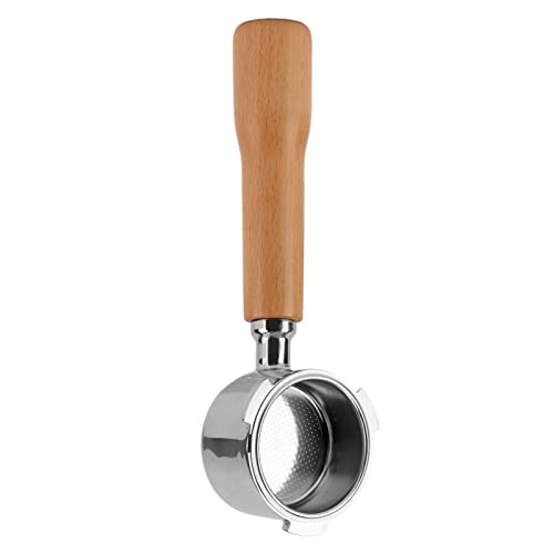Generic Bottomless Portafilter, Portafilter mit Filter 51mm Kaffeemaschine Bottomless Filter -Maschinenzubehör Express Maschinenzubehör (C1 Buche) von Generic