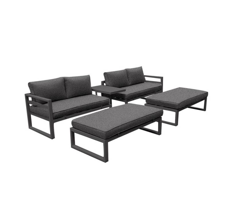 Generic Campingtisch Lounge-Set - All-in-one - Schwarz + Anthrazit (1-St) von Generic