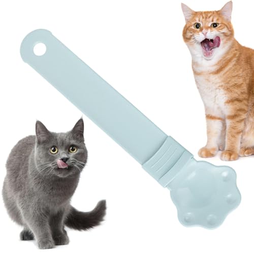 Generic Cat Strip Happy Spoon, neue multifunktionale Haustierlöffel, Katzenfutterspender, Leckbarer Katzenfutterspender mit langem Griff, Katzenleckerli-Futterlöffel für nasse Katzenleckerlis von Generic