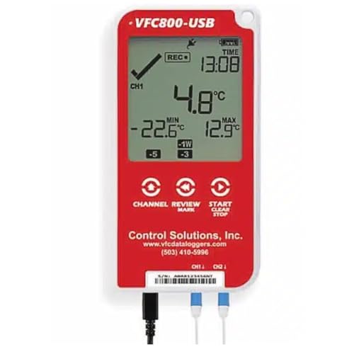 Generic Control Solutions VFC800-USB Temperaturdatenlogger mit 3 m Dual-Smart-Sonde Generic Control Solutions VFC800-USB Temperaturdatenlogger mit 3 m Dual-Smart-Sonde von Generic