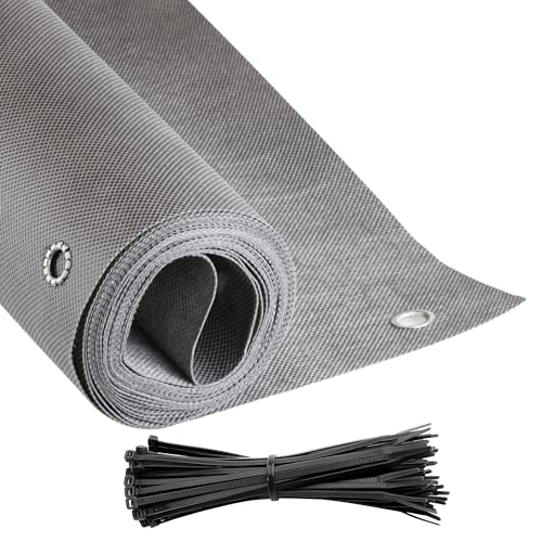 COVER IT Balkon Sichtschutz Ohne Bohren Balkonsichtschutz GRAU mit Ösen 80 x 300 cm Sichtschutz Balkon Ohne Bohren - Sichtschutz für Balkon Terrasse - Sichtschutz Balkongeländer COVER IT Balkon Sichtschutz Ohne Bohren Balkonsichtschutz GRAU mit Ösen 80 x 300 cm Sichtschutz Balkon Ohne Bohren - Sichtschutz für Balkon Terrasse - Sichtschutz Balkongeländer von COVER IT