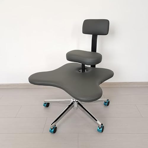 Generic Ergonomischer Kniestuhl mit Rollen, höhenverstellbar, Büromöbel, Schreibtisch, Computerstuhl (grau), KN21C von Generic