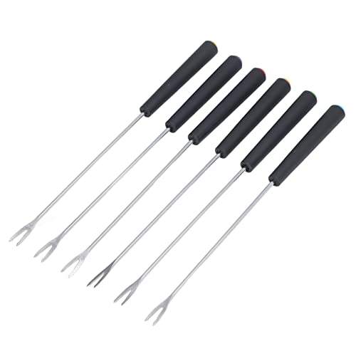 Generic Fondue -Set, Käsesticks 6 PCs Fondue Forks Edelstahl Korrosionsbeständiger Langgabes Fondue Gabeln für Kuchen Schokolade Früchte Käse Fondue Fondue von Generic